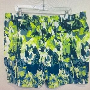 The North Face Green and Blue Men Shorts